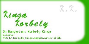kinga korbely business card